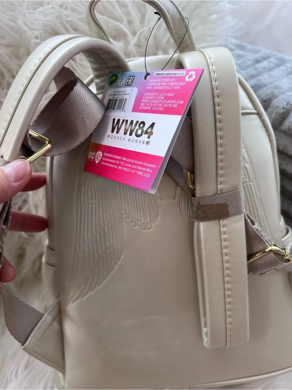 Loungefly WW84 Mini Backpack in Metallic Rose Gold